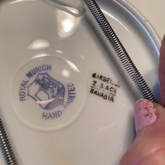 Vintage Bavaria Royal Munich Hand Painted Daisies & Poppies Signed Feuillet - Picture 11 of 15